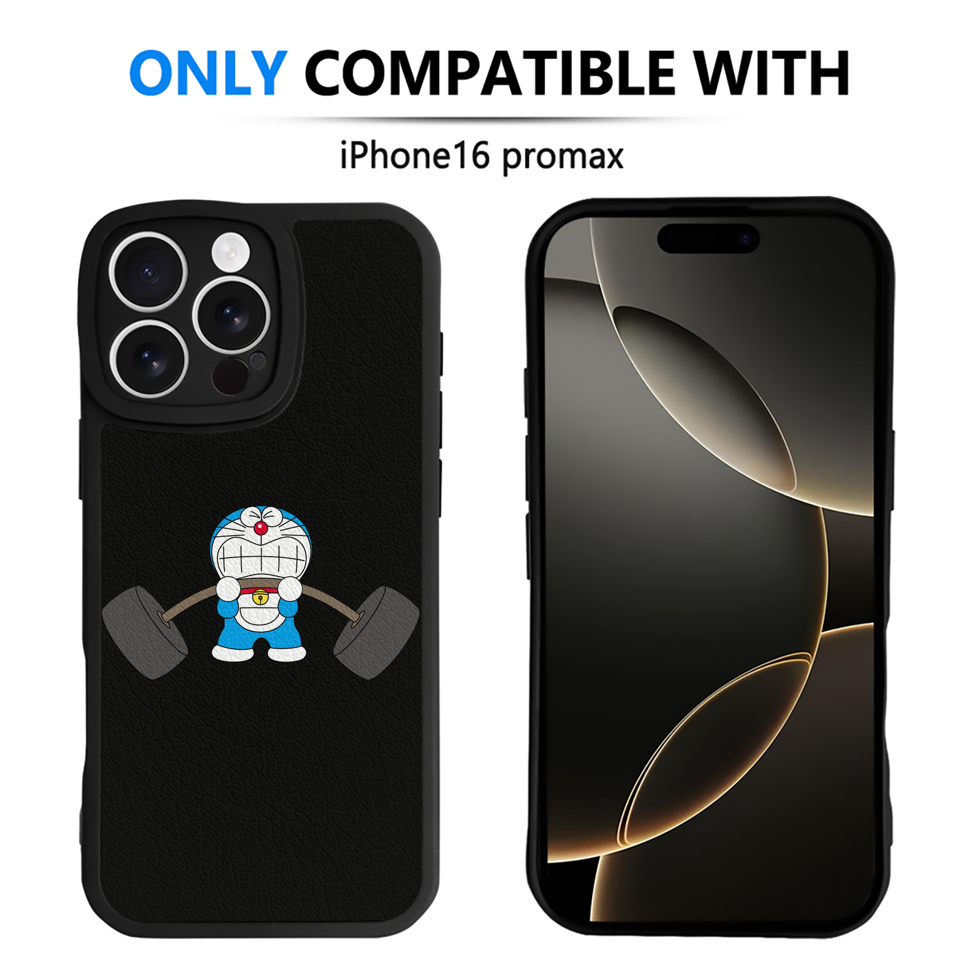 （画像用） ドラえもん Doraemon 【iPhone 16シリーズ対応】シリコンスマホケース（レザー調） 材質：シリコン